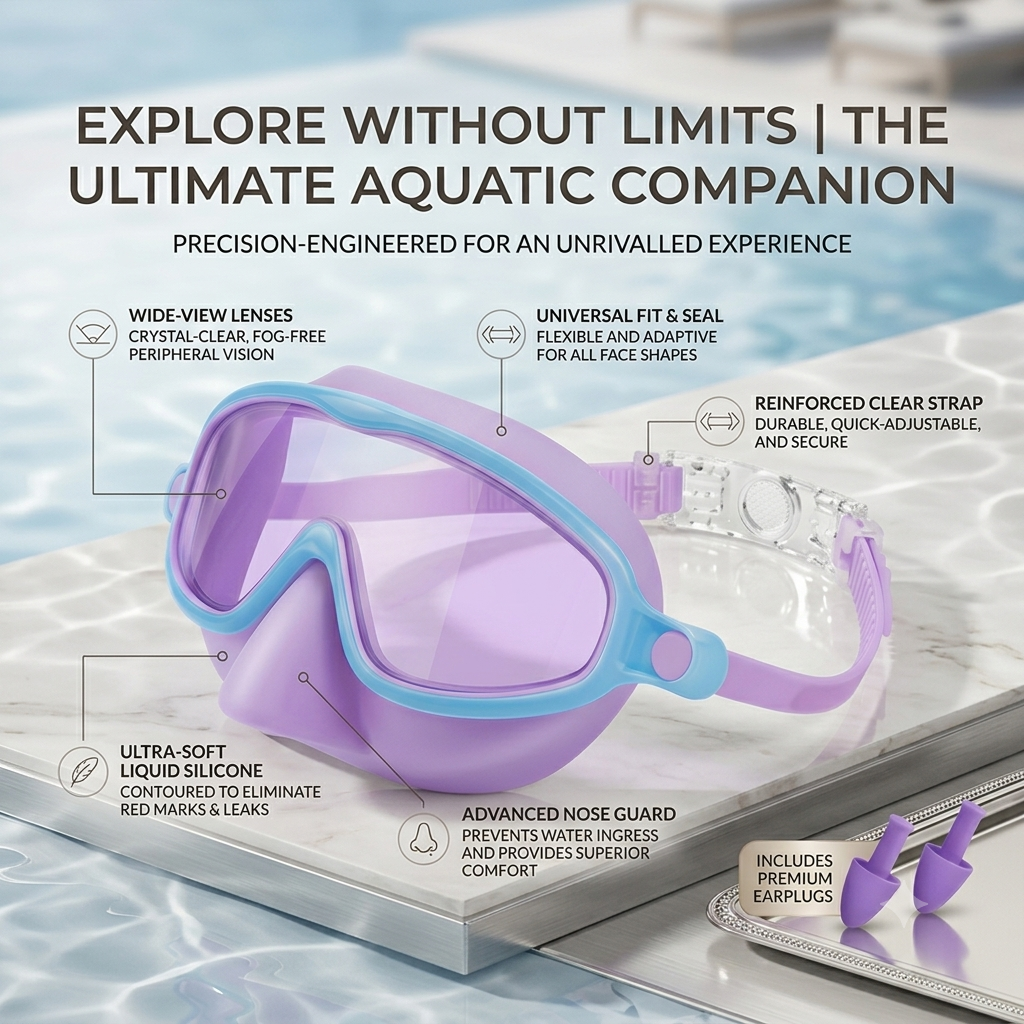 Aloha Clip-On Kids Swim Goggles