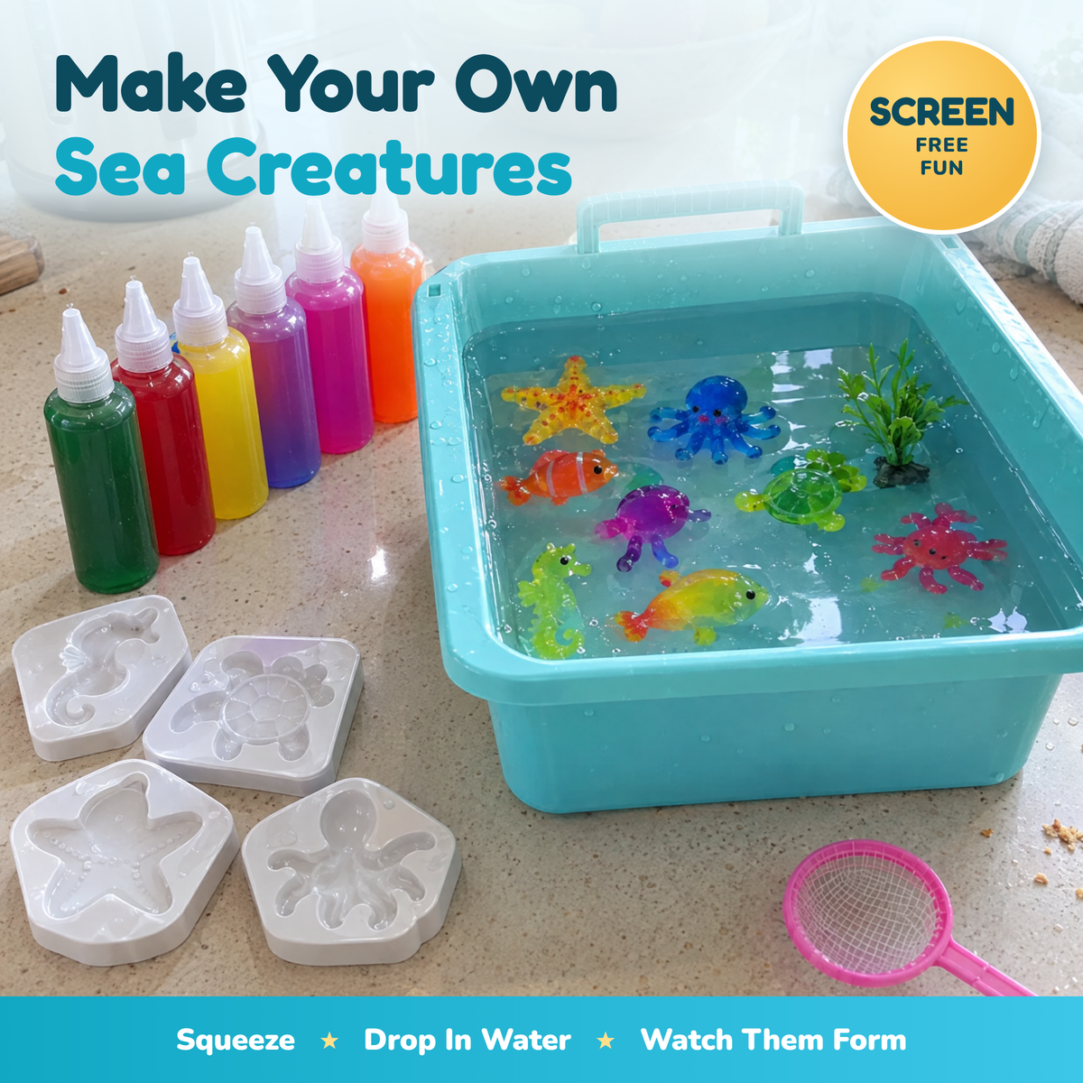 Magic water sea creature kit