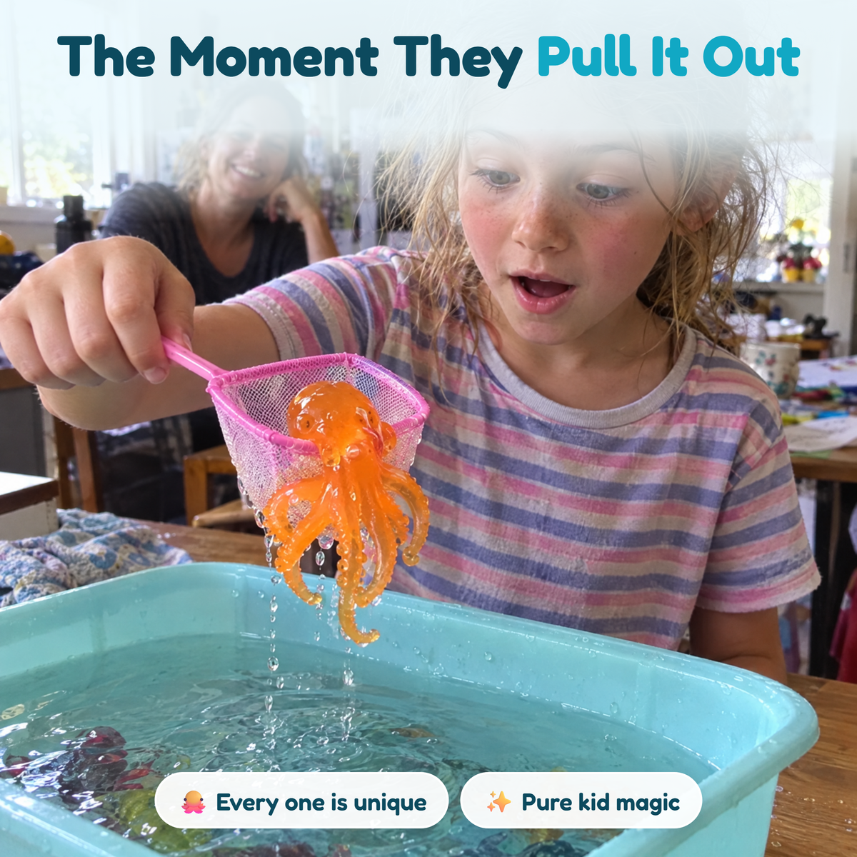 Pulling a creature out of the water