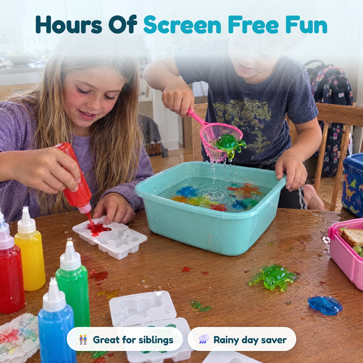 Screen free fun for siblings